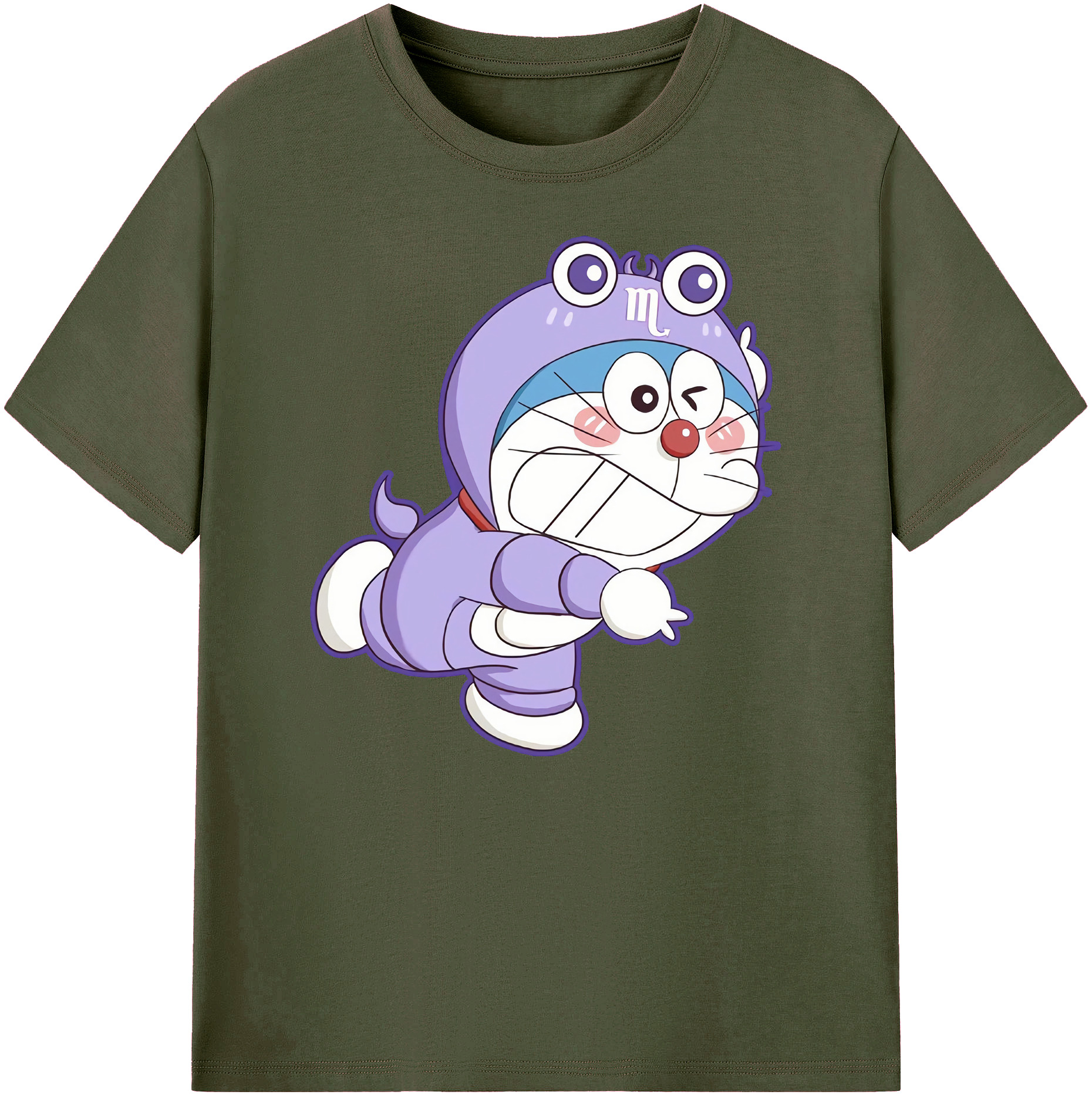 （画像用） ドラえもん Doraemon 綿100％ メンズ半袖Tシャツ｜肌触りやわらか＆通気性